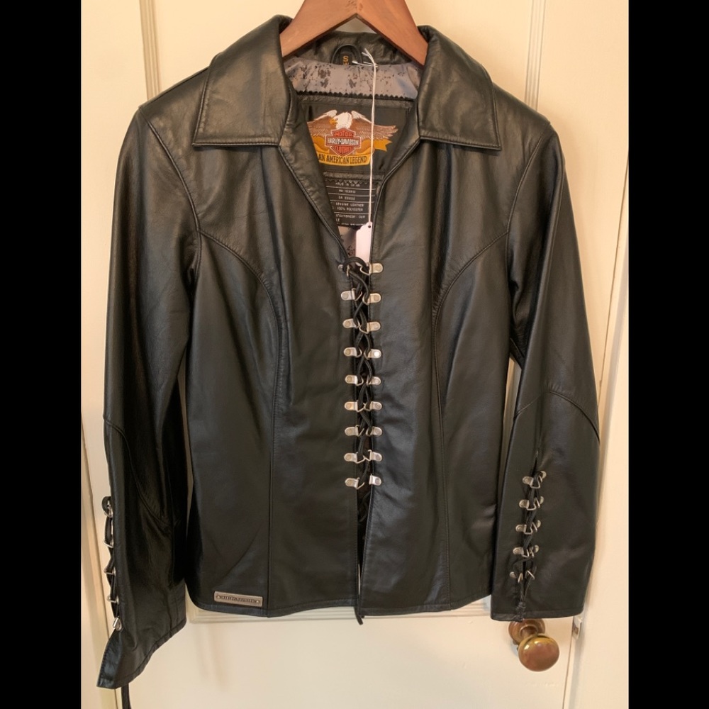 Sold Elsewhere 
Harley Davidson Leather Jacket🥀